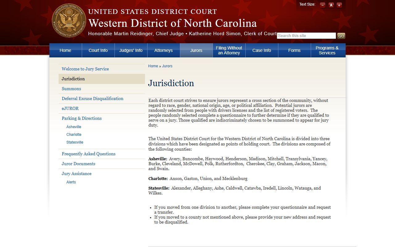 Cleveland County court dockets Western District jurisdiction