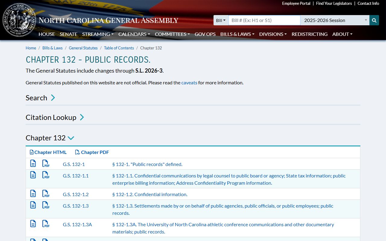 Cleveland County court records North Carolina public records law