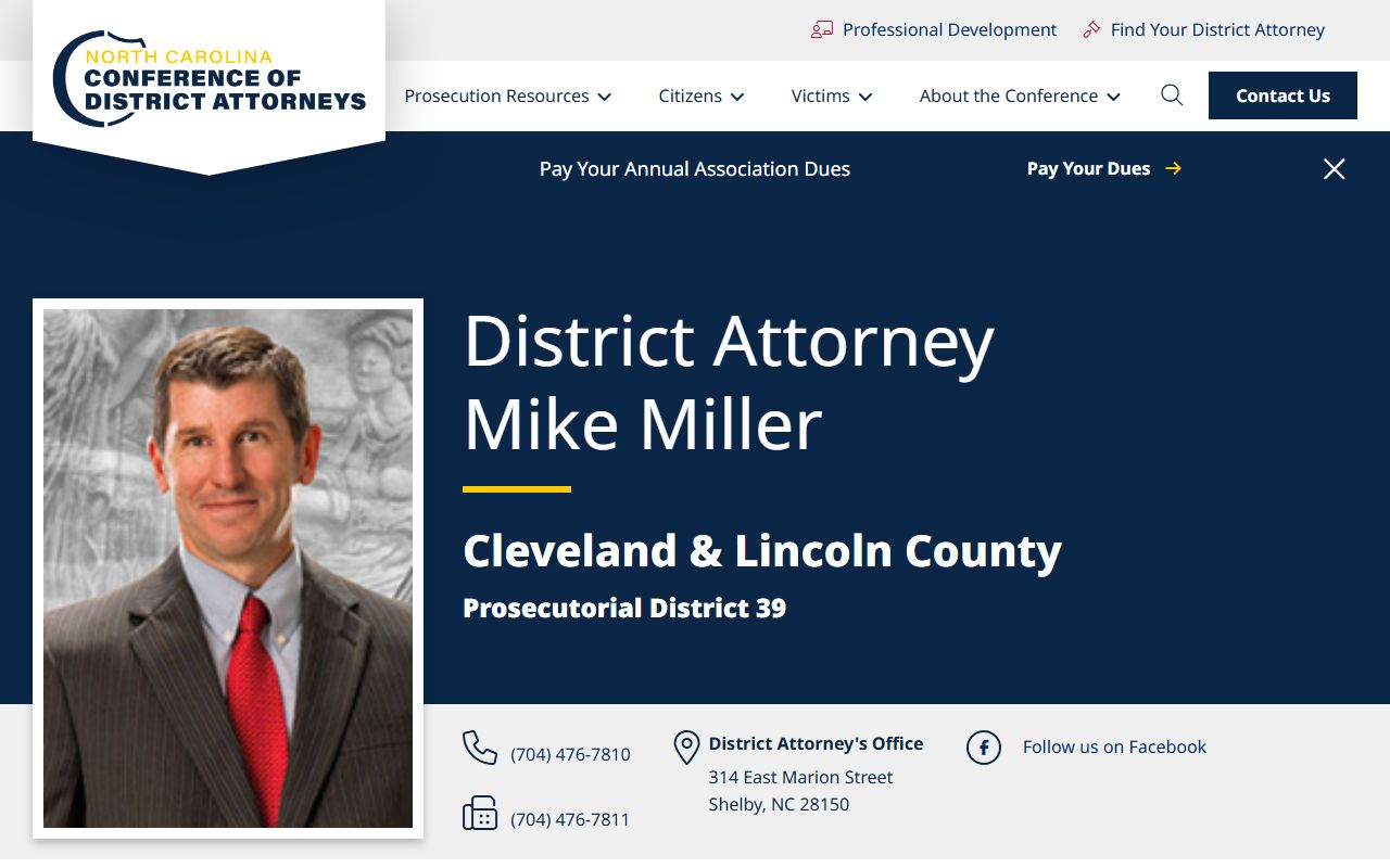 Cleveland County criminal court records District Attorney District 39