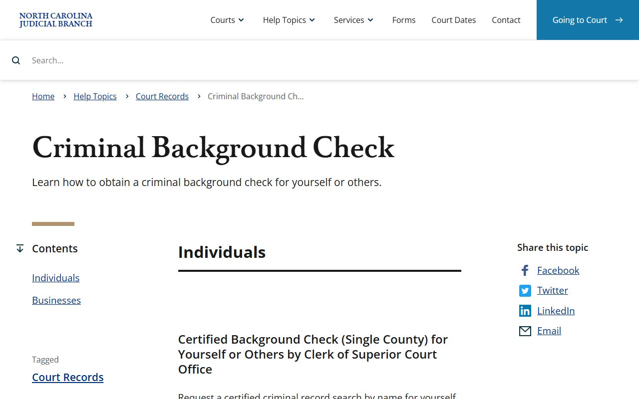 Cleveland County criminal court records background check guidance