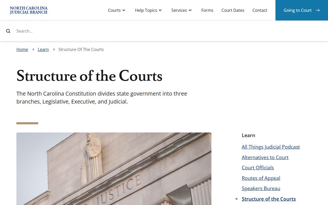 Cleveland County court records North Carolina court structure