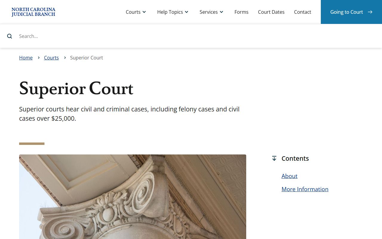 Cleveland County court records Superior Court overview