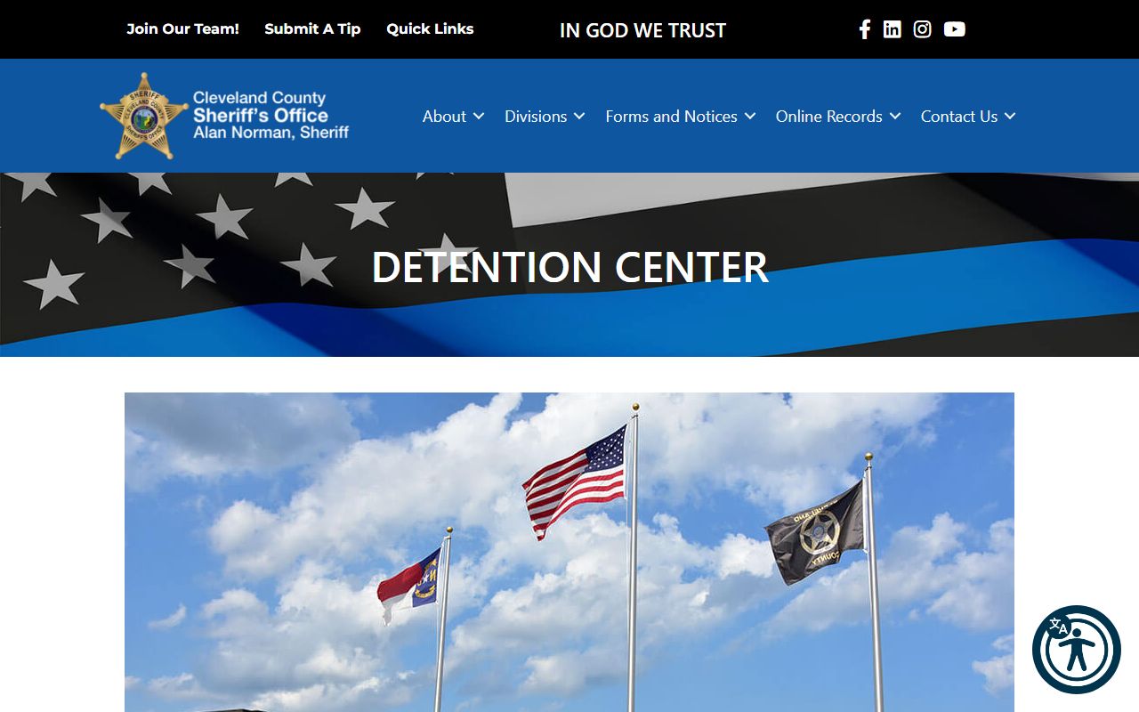 Cleveland County inmate search detention center jail roster